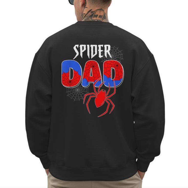 Spiders Dad Matching Family Birthday Father's Day Men's Sweatshirt Back Print