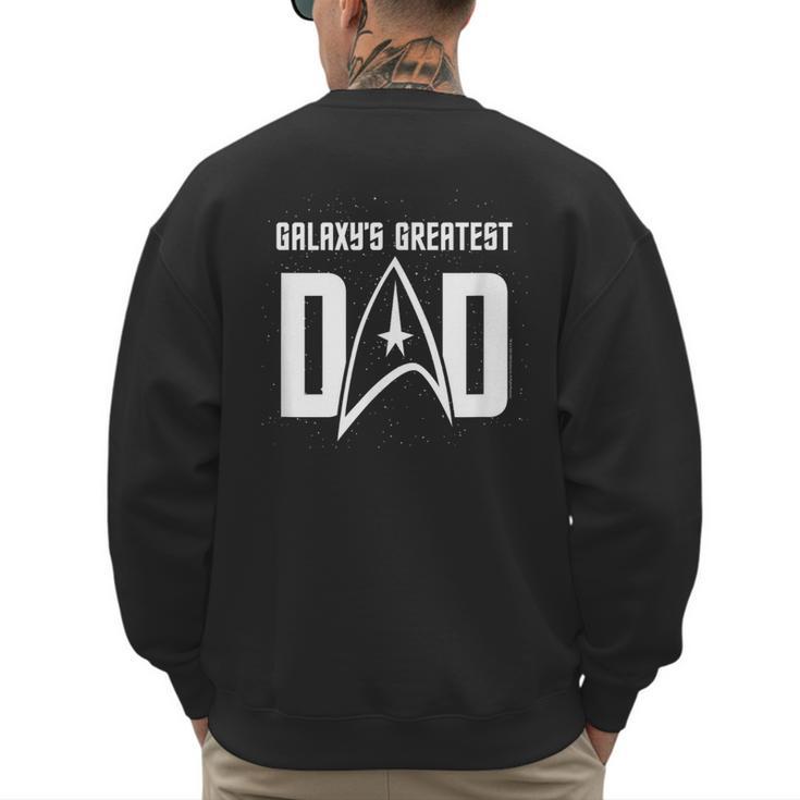 Star Trek Father's Day Galaxy's Greatest Dad Badge Men's Sweatshirt Back Print