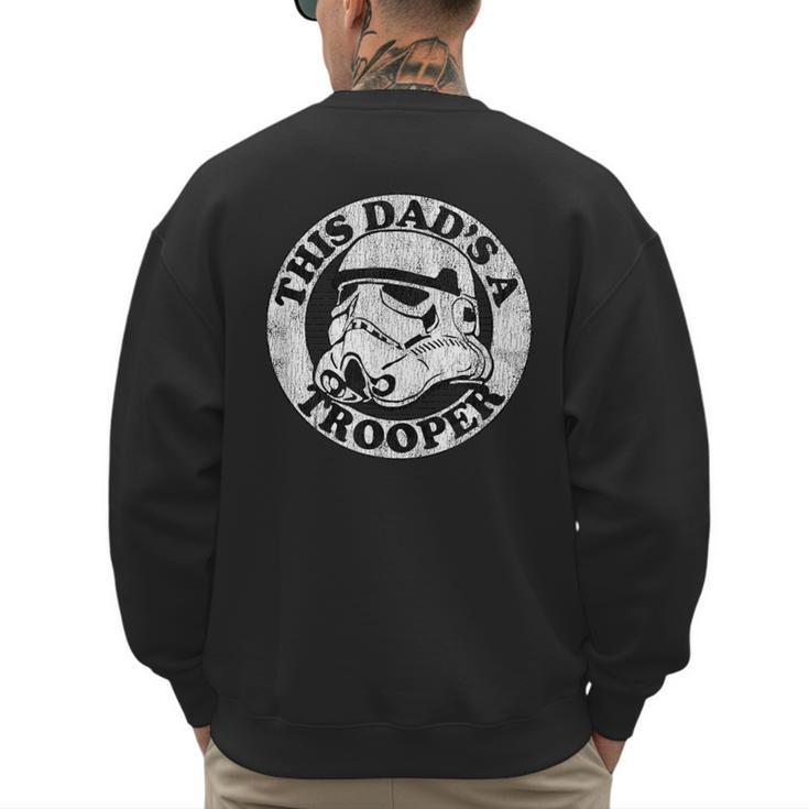 Star Wars Father's Day Stormtrooper This Dad Is A Trooper Circle Men's Sweatshirt Back Print