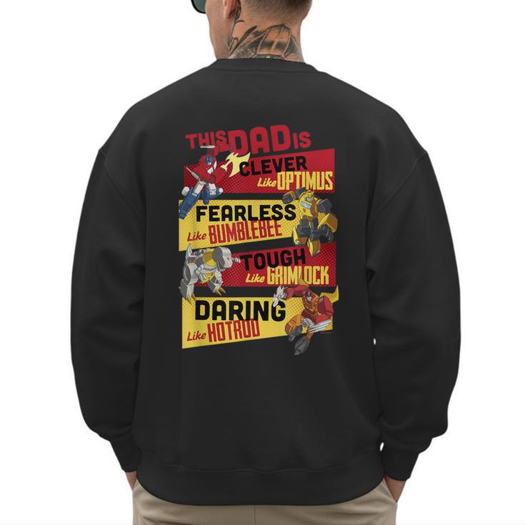 Transformers Father's Day Vintage Autobots Line Up Dad Is Men's Sweatshirt Back Print