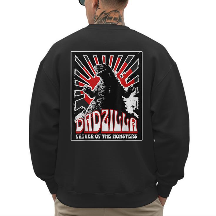 Vintage Dadzilla Father Of The Monsters Fathers Day Men's Sweatshirt Back Print