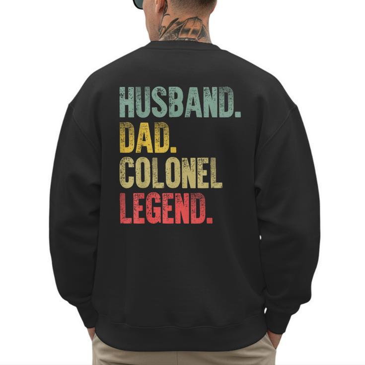 Vintage  Husband Dad Colonel Legend Retro T-Shirt Men's Sweatshirt Back Print