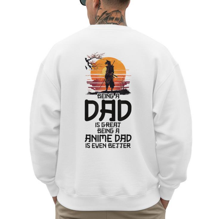 Anime Dad Jokes Father's Day Anamae Otaku Manga Japan Men's Sweatshirt Back Print