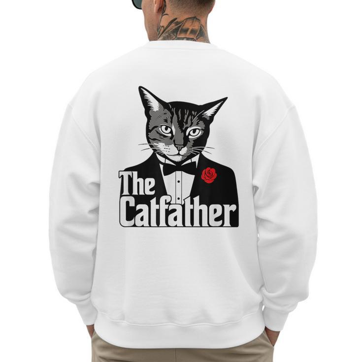 The Cat Father Cool Cat Dad Cat Lovers Men's Sweatshirt Back Print