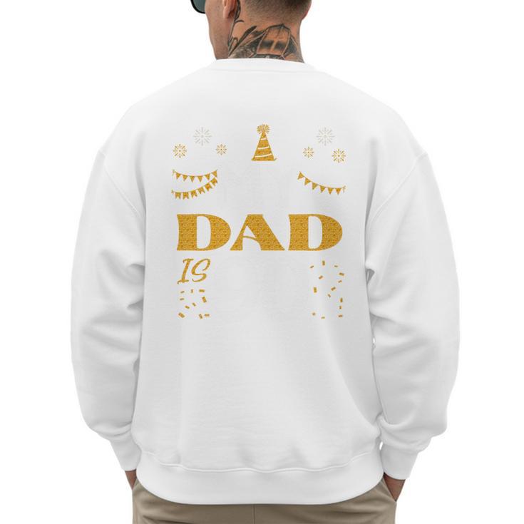 My Dad Is 90 90th Birthday 1935 90 Years Old Father Daddy Premium Tri-Blend Men's Sweatshirt Back Print