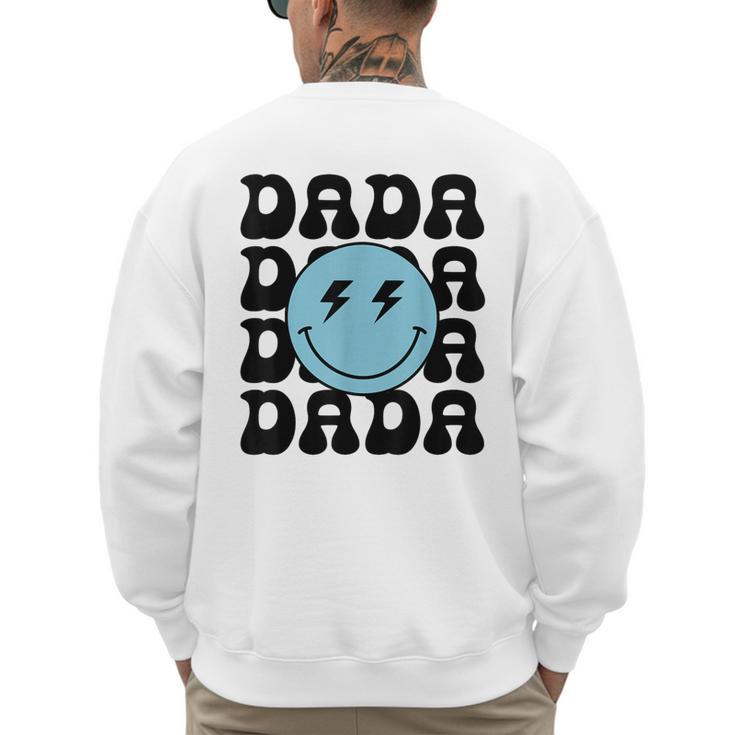 Dada One Happy Dude 1st Birthday Family Matching Men's Sweatshirt Back Print