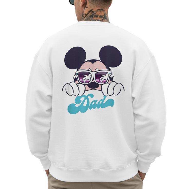 Disney Mickey And Friends Cool Mickey Summer Vibes Dad Logo Men's Sweatshirt Back Print