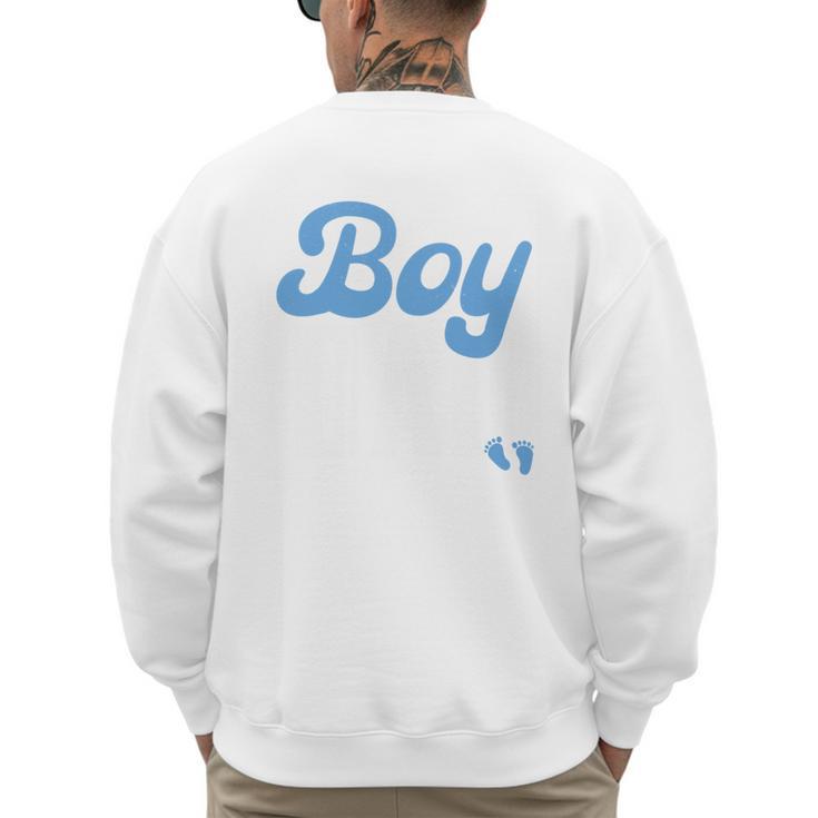 Expecting Dad Of Boy Est 2026 Father's Day Son-Dad To Be Men Men's Sweatshirt Back Print