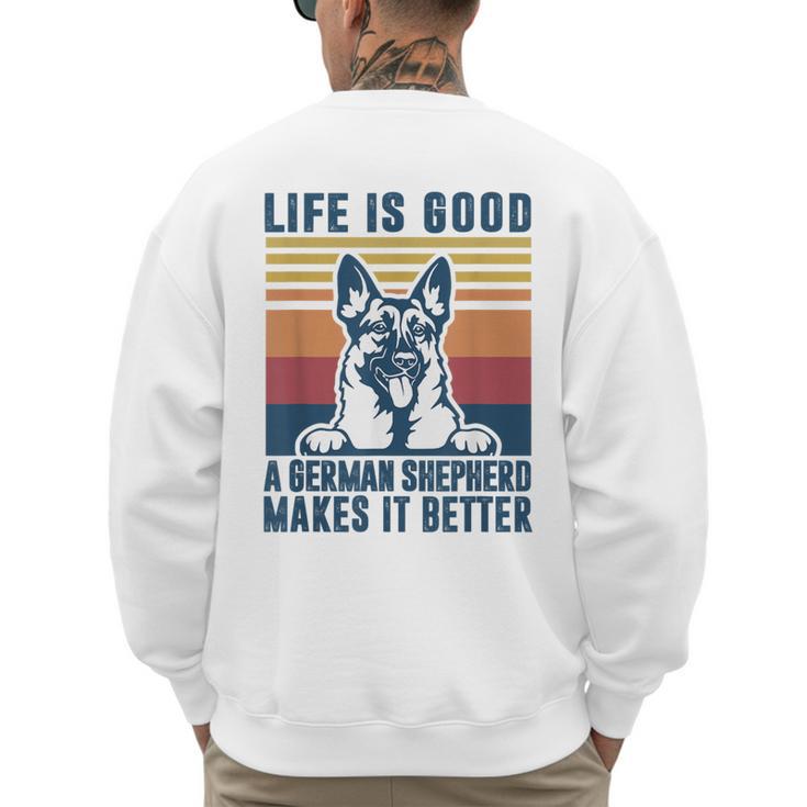German Shepherd Men Women Dog Dad Mom German Shepherd Men's Sweatshirt Back Print