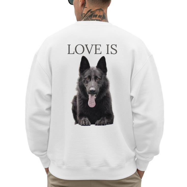 German Shepherd Shirt Shepard TShirt Dog Mom Dad Love Men's Sweatshirt Back Print