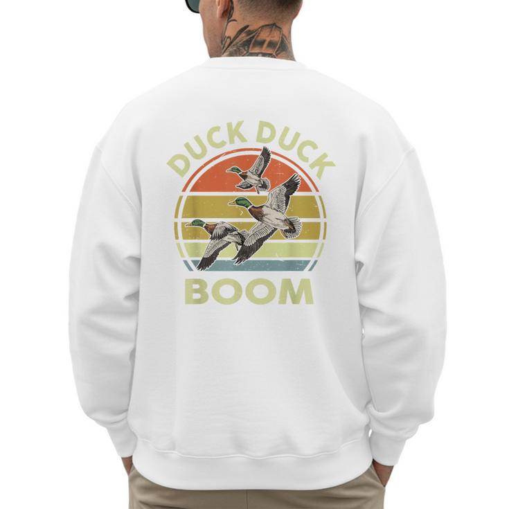 Hunting-Shirt Duck Boom Hunter Dad Grandpa Men Men's Sweatshirt Back Print