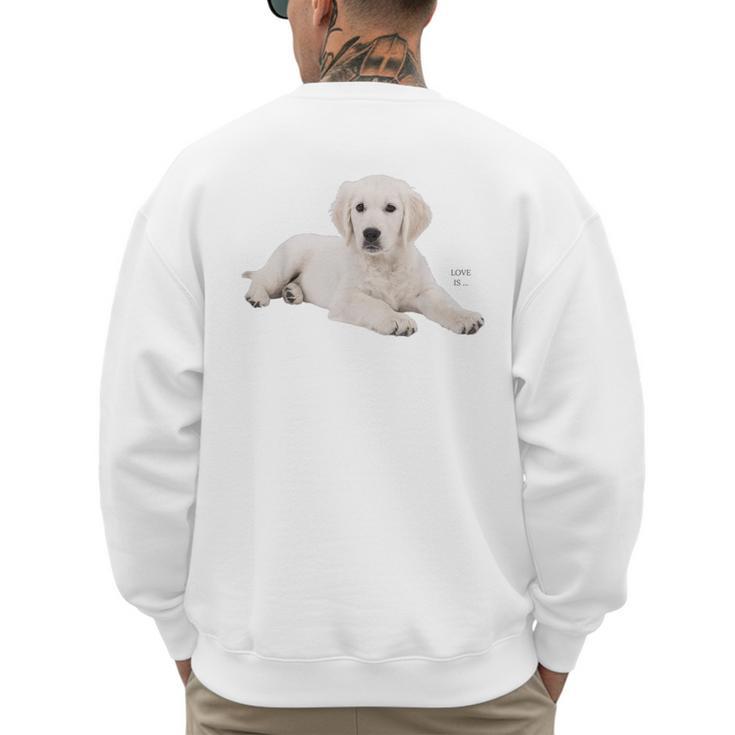 Labrador Retriever Shirt Yellow Love Lab Mom Dog Dad Men's Sweatshirt Back Print