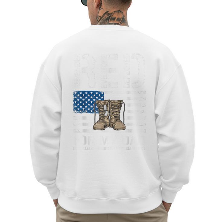 RED Friday For My Dad Military Veteran Deployed Men's Sweatshirt Back Print