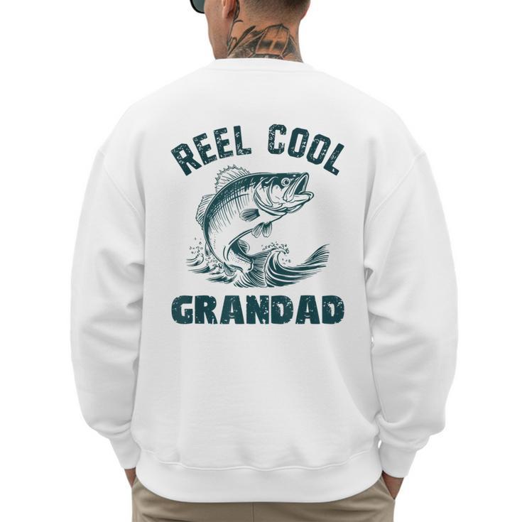 Reel Cool Grandad Fishing Grandpa Vintage Style Men's Sweatshirt Back Print