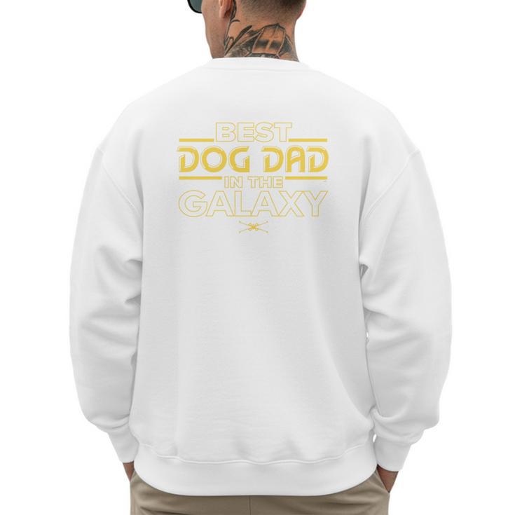 Star Wars Best Dog Dad In The Galaxy Birthday Father’s Day Premium Tri-Blend Men's Sweatshirt Back Print