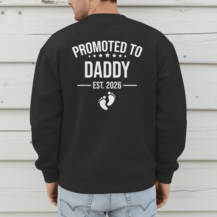 1st Time Dad EST 2026 New Dad New First Fathers Day Men's Sweatshirt Back Print