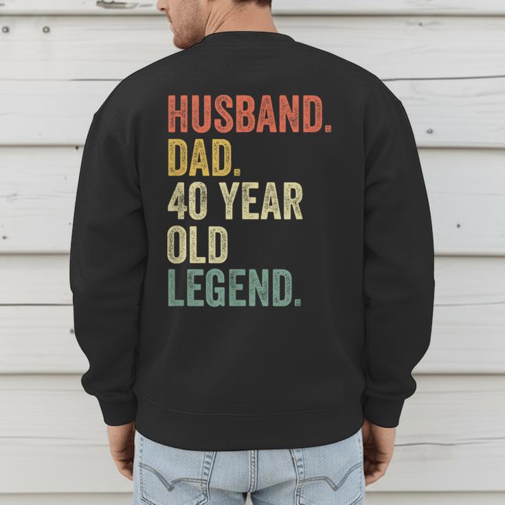 40th Birthday For Men Vintage Dad 1980 Men's Sweatshirt Back Print