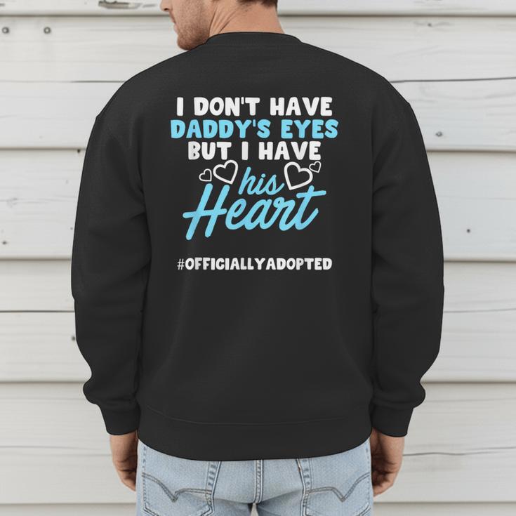 Adoption Announcement Day Dad Heart Small Men's Sweatshirt Back Print