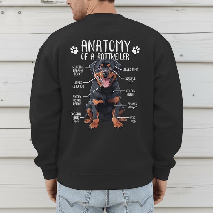 Anatomy Rottweiler Dog Owner Rottie Dad Mom Pet Lover Men's Sweatshirt Back Print Anatomy Rottweiler Dog Owner Rottie Dad Mom Pet Lover Men's Sweatshirt Back Print