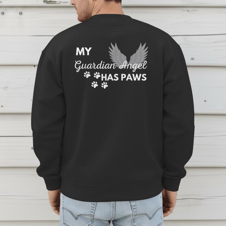 My Angel Has Paws Shirt Pet Memorial Cat Dog Dad Mom Men Women Girls Kids Men's Sweatshirt Back Print