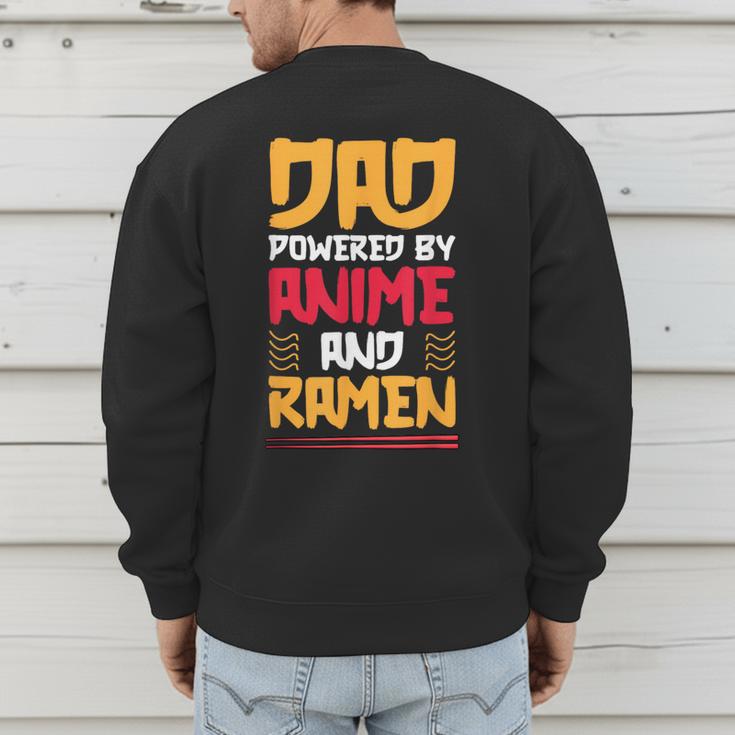Anime Fathers Day Japanese Manga Otaku Kawaii Anime Dad Men's Sweatshirt Back Print