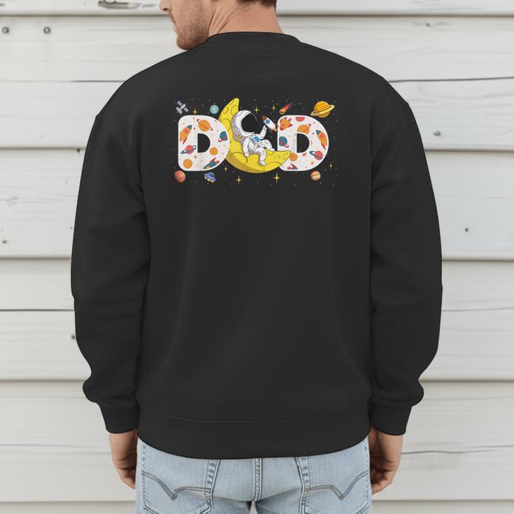 Astronaut Dad Space Birthday Planets Party Matching Family Men's Sweatshirt Back Print