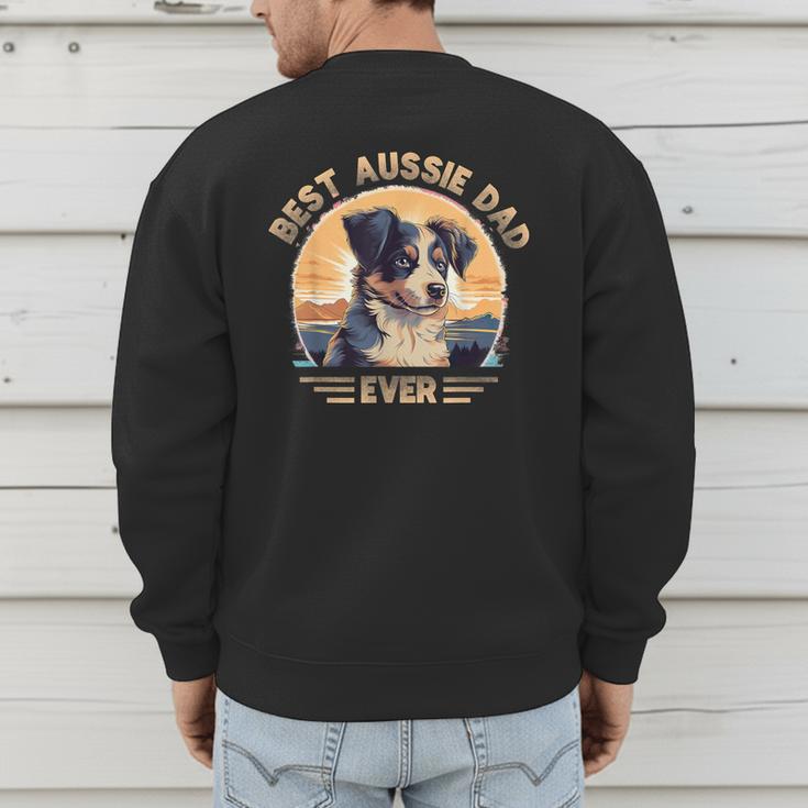Aussie DAD Australian Shepherd Men's Sweatshirt Back Print