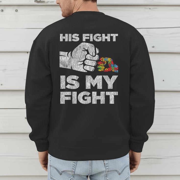 Autism Awareness Mom Dad Parents Autistic Kids Awareness Small Men's Sweatshirt Back Print