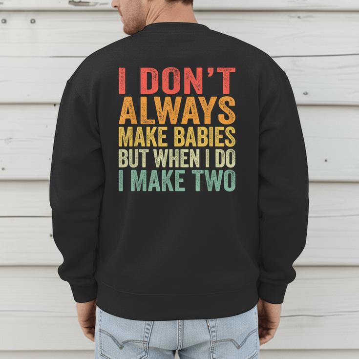 Baby Twins For Pregnant Mum Dad Men's Sweatshirt Back Print