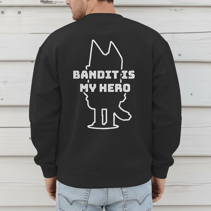 Bandit Is My Hero Kid's Show Dad Dog Men's Sweatshirt Back Print