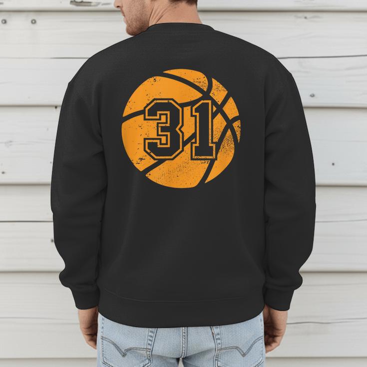 Basketball Player 31 Basketball Mom Dad Jersey Number 31 Men's Sweatshirt Back Print