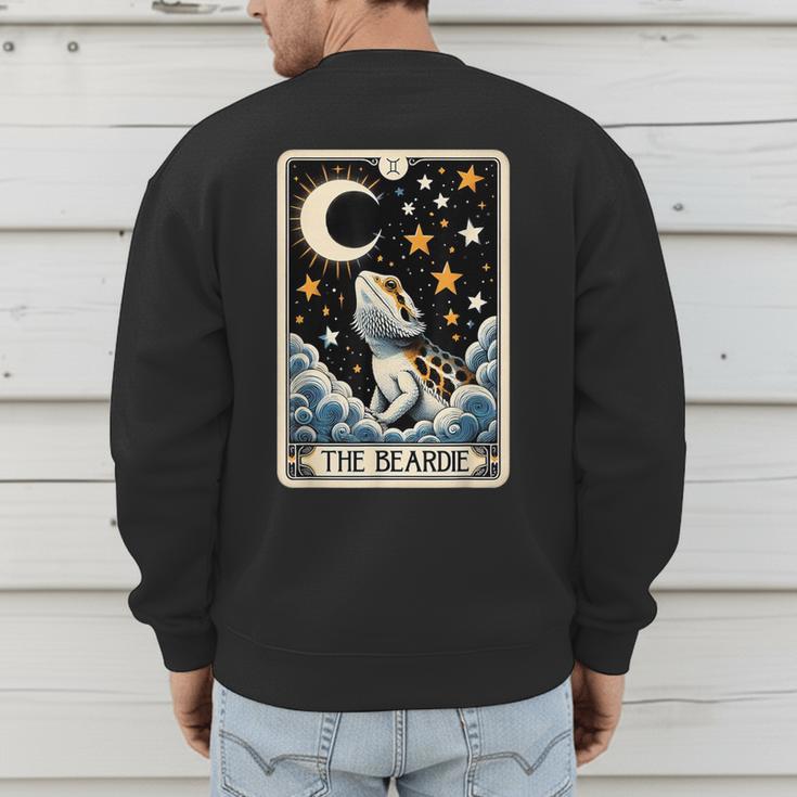 Bearded Dragon Tarot Card Beardie Mom Beardie Dad Men Women Men's Sweatshirt Back Print
