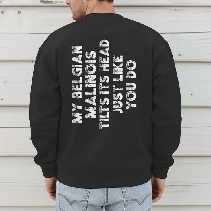 Belgian Malinois Mom Dad Dog Lover Women Men Kids Men's Sweatshirt Back Print Belgian Malinois Mom Dad Dog Lover Women Men Kids Men's Sweatshirt Back Print