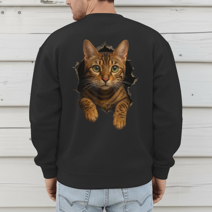 Bengal Cat Lover Animal Pet Bengal Cat Owner Mom Cat Dad Cat Men Women Kids Men's Sweatshirt Back Print