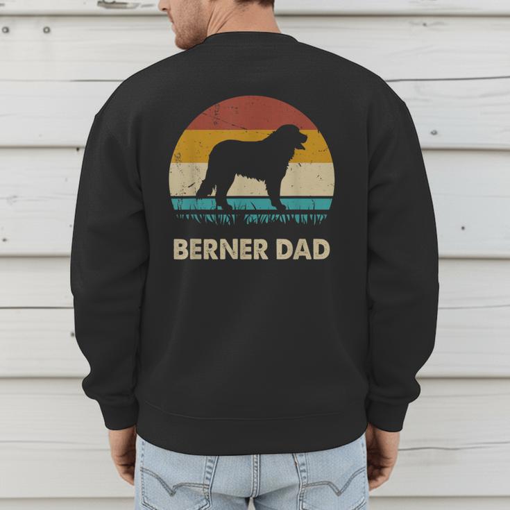 Berner Dad For Men Bernese Mountain Dog Vintage Dad Men's Sweatshirt Back Print