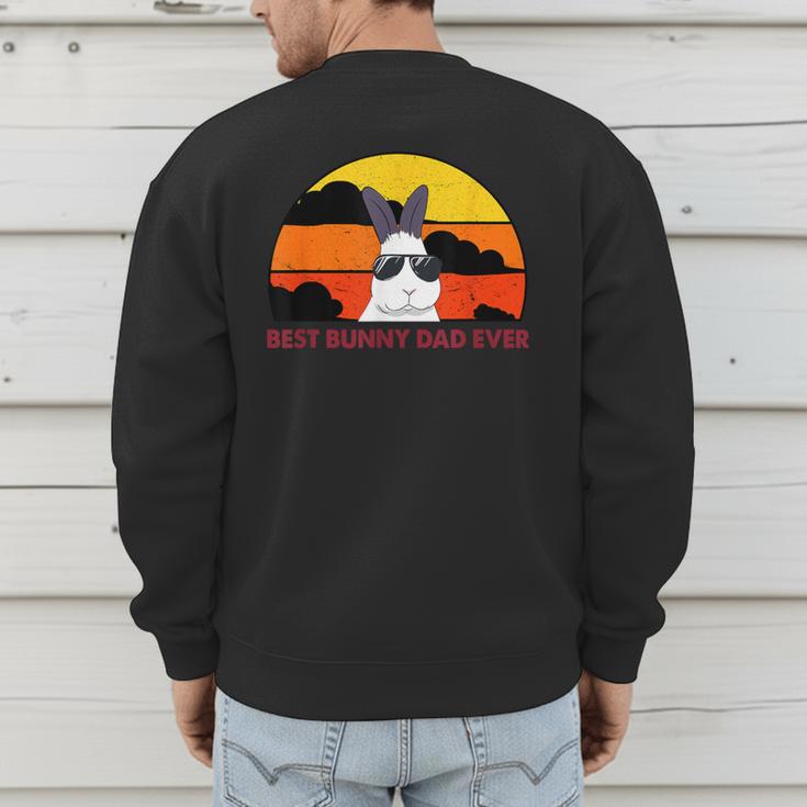 Best Bunny Dad Ever Rabbit Jumper Dad Men's Sweatshirt Back Print
