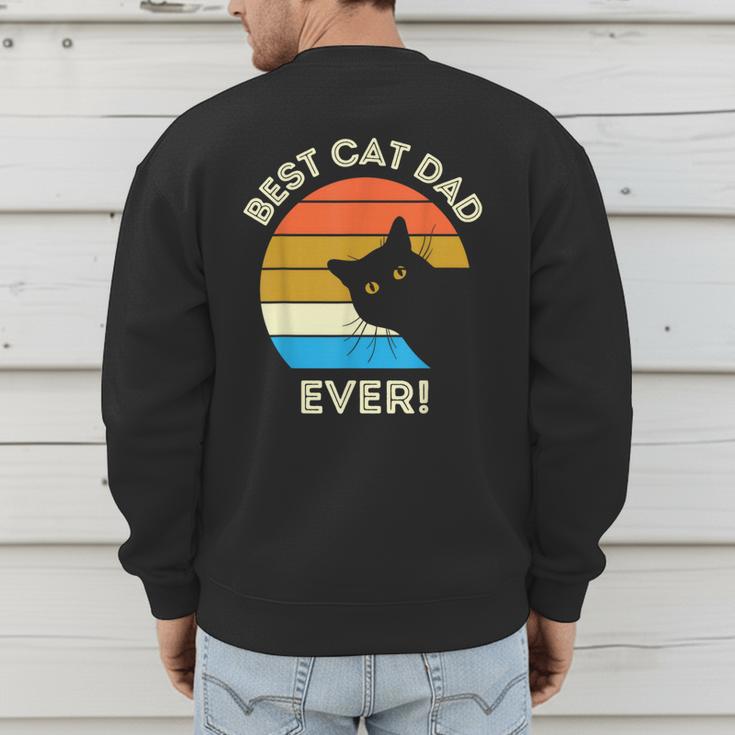 Best Cat Dad Ever Men Men's Sweatshirt Back Print