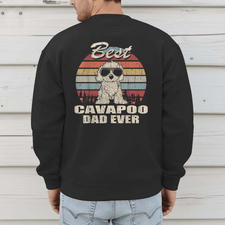 Best Cavapoo Dad Ever Vintage Retro Dog Dad Men's Sweatshirt Back Print