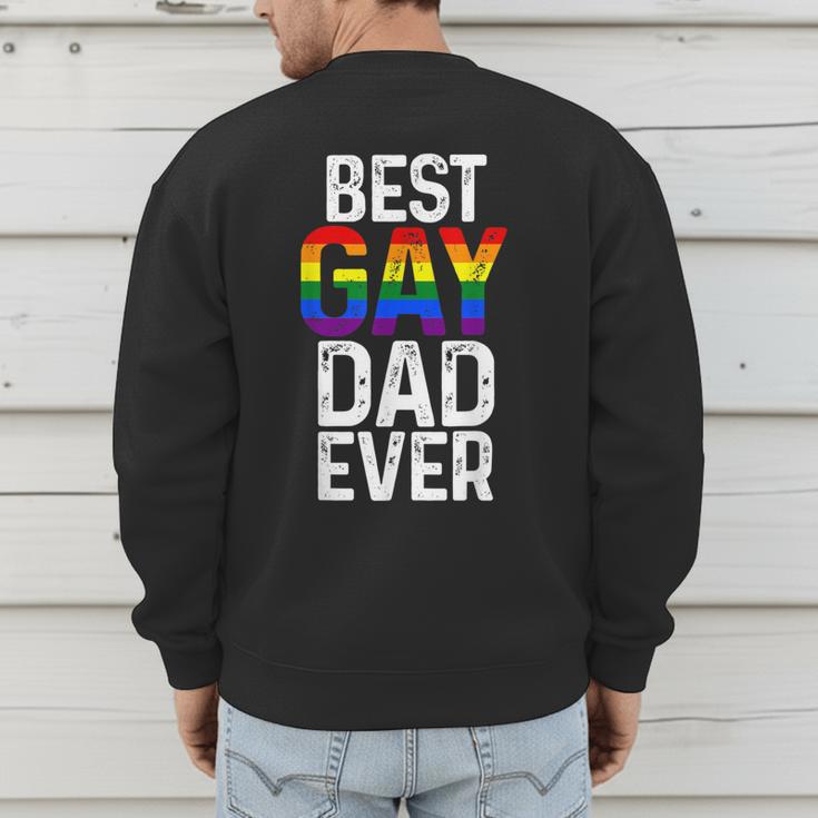 Best Gay Dad Ever LGBTQ Men's Sweatshirt Back Print