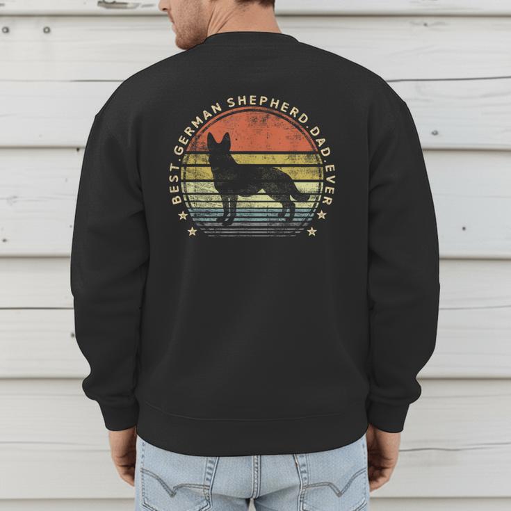 Best German Shepherd Dad Ever Daddy Dog Lover Owner Men's Sweatshirt Back Print