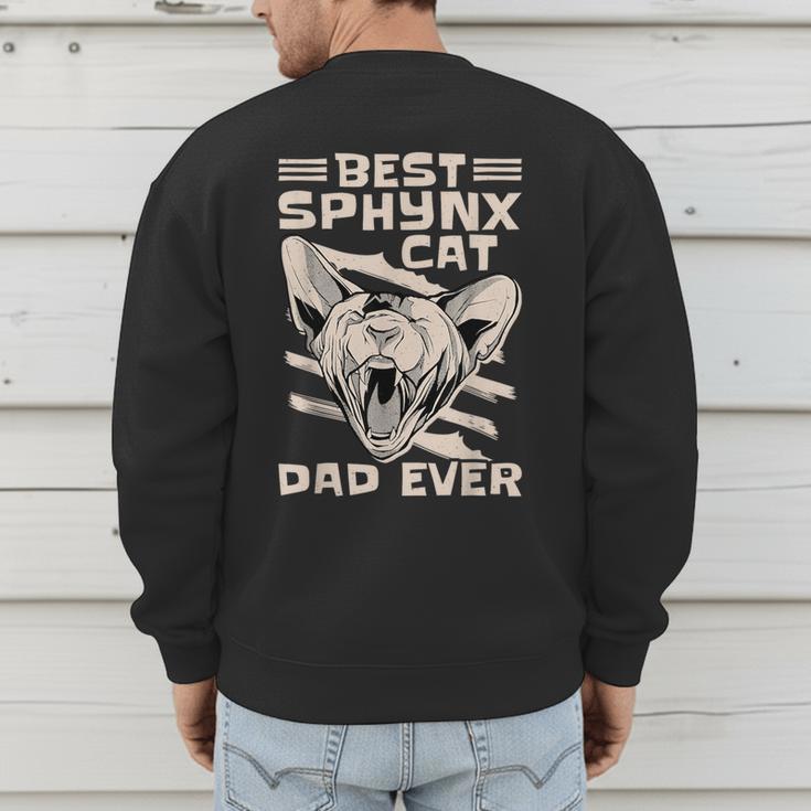 Best Sphynx Cat Dad Ever Apparel For Animal Lover Men Women Men's Sweatshirt Back Print