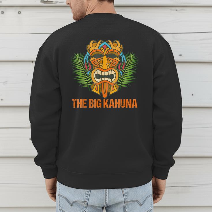 The Big Kahuna Hawaiian Tiki Dad Boss T-Shirt Men's Sweatshirt Back Print The Big Kahuna Hawaiian Tiki Dad Boss T-Shirt Men's Sweatshirt Back Print
