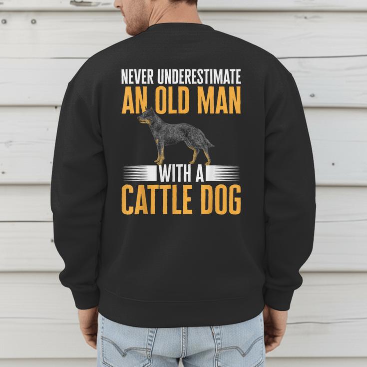 Blue Heeler Dad Australian Cattle Dog Men Men's Sweatshirt Back Print