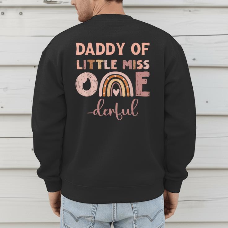 Boho Daddy Of Miss Onederful 1st Birthday Girl Cute Small Men's Sweatshirt Back Print