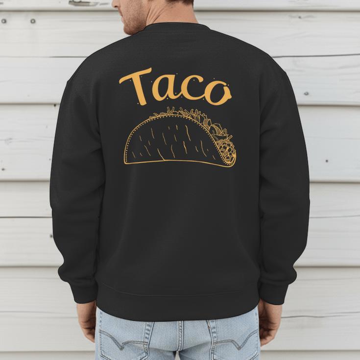 Burrito Taco Taquito Dad Mom Child Baby Matching Family Men's Sweatshirt Back Print
