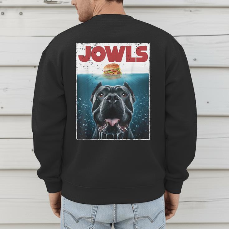 Cane Corso Jowls Top Drool Burger Dog Mom Dog Dad Men's Sweatshirt Back Print