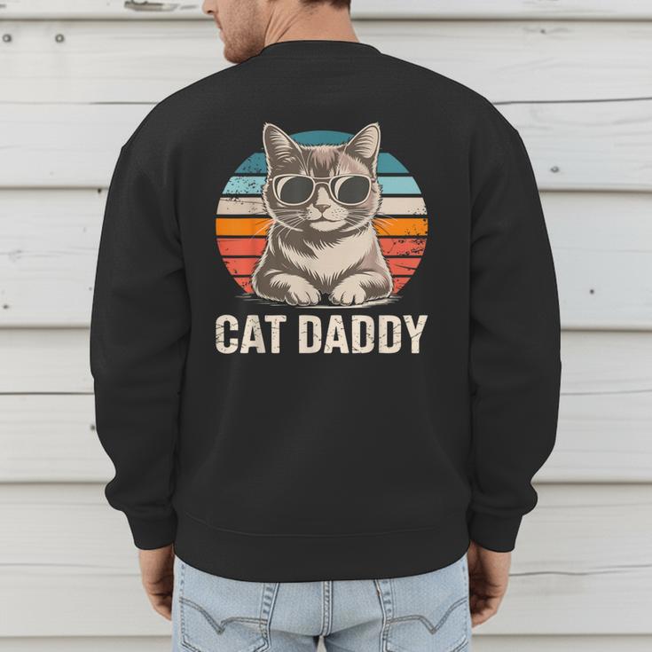 Cat Daddy Shirt Men Cat Lover Dad Fathers Day Men's Sweatshirt Back Print