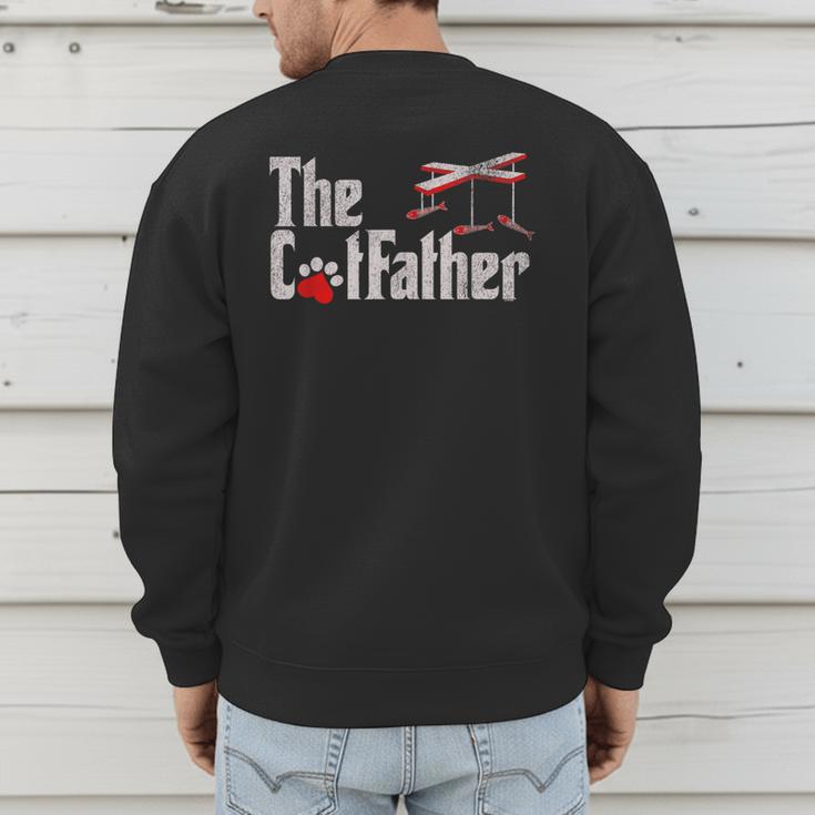 The Cat Father Cat Dad Feline Father Kitten Dad Men's Sweatshirt Back Print The Cat Father Cat Dad Feline Father Kitten Dad Men's Sweatshirt Back Print