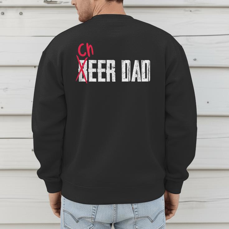 Cheer Dad Beer Dad Cheerleading Father Father's Day Men's Sweatshirt Back Print