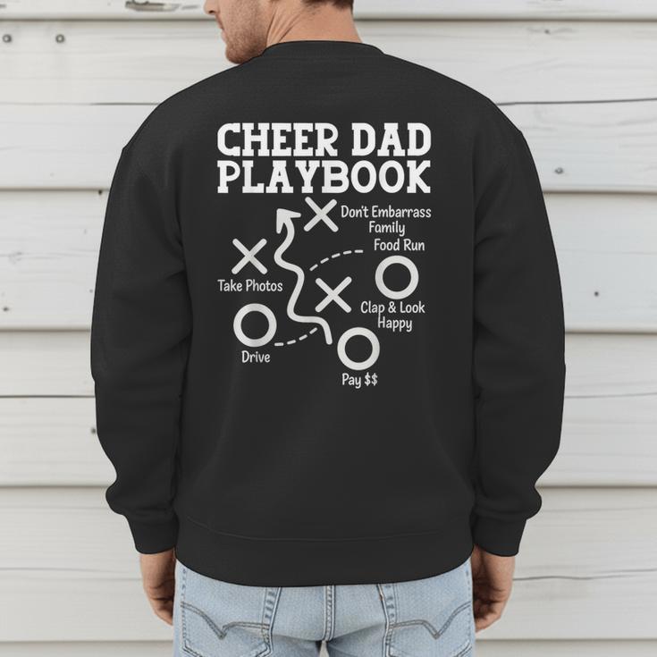 Cheer Dad Cheerleader Playbook Men's Sweatshirt Back Print